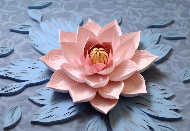 Origami lotus flower is a beautiful flower that is made from paper.