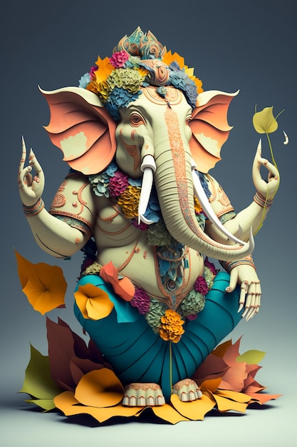 Origami paper art, Ganesh Indian Lord