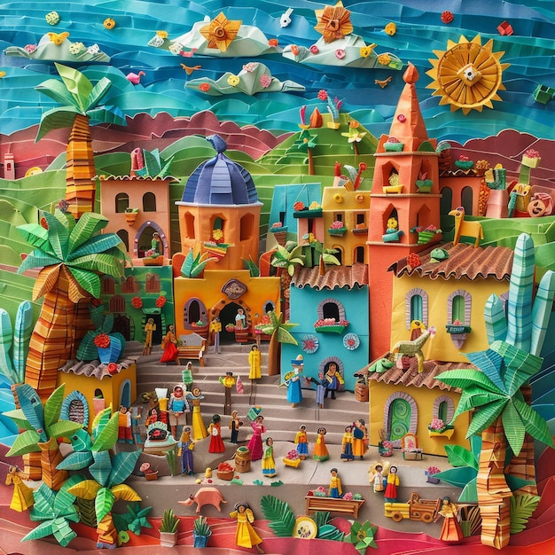 Origami Paper Town Cinco de Mayo Festive Joy Essence