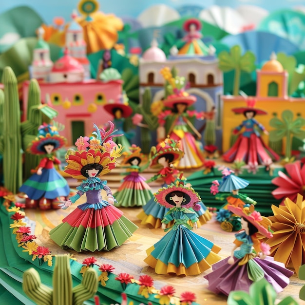 Origami Paper Town Cinco de Mayo Festive Joy Essence