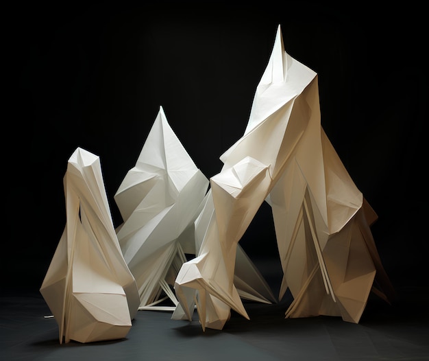 Origami Sculptures by Dr Harry Fitzpatrick in the Style