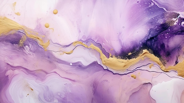 Original abstract alcohol ink background with watercolor Generative AI