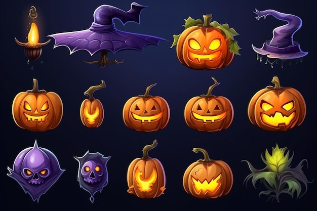 Original pack of halloween elements