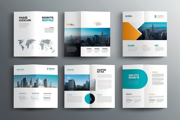 Original Presentation templates or corporate booklet Easy Use in creative flyer and style info banner trendy strategy mockups