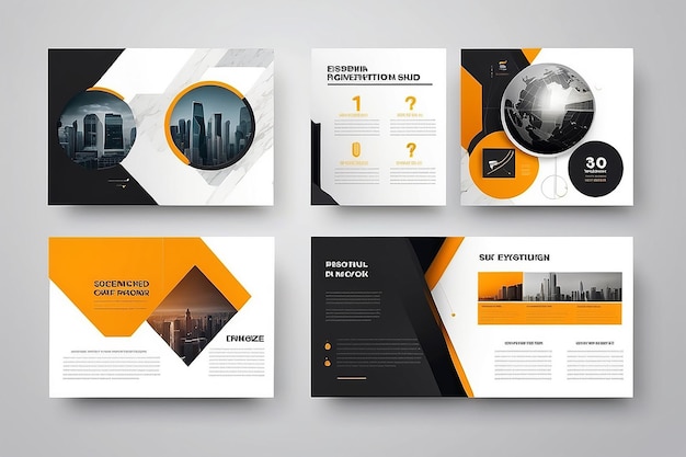 Original Presentation templates or corporate booklet Easy Use in creative flyer and style info banner trendy strategy mockups