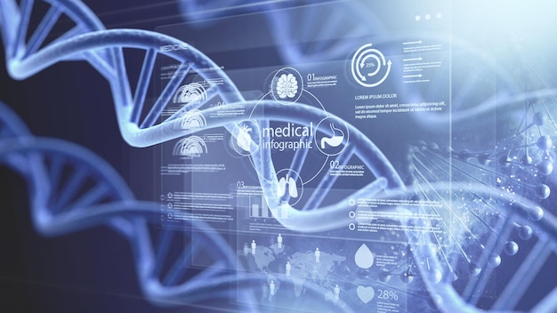 Original science biotechnology DNA illustration