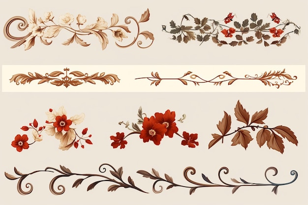 Ornamental floral corners