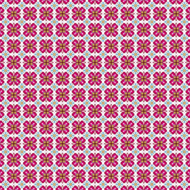 Ornamental floral illustration Pink flowers Abstract art deco background