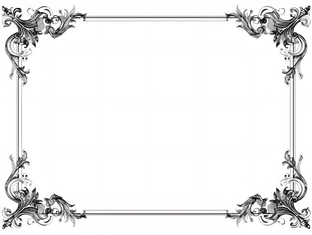 Photo ornamental frame isolated on white background vector illustration