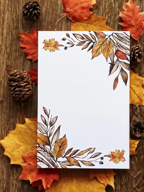 Ornate Calligraphy Autumn Thanksgiving Greeting Card