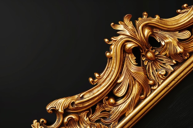 Ornate Corner Golden Victorian Frame with Baroque Style Carvings