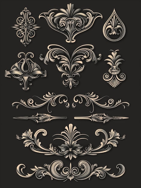 Photo ornate design elements