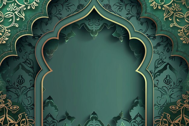 Ornate Eid frame illustration Arabic Eid Mubarak Background