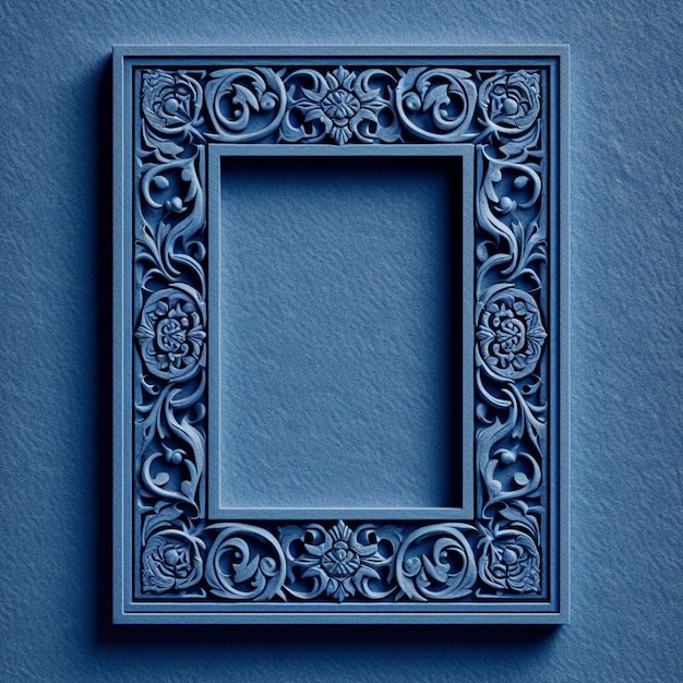 Photo ornate floral frame