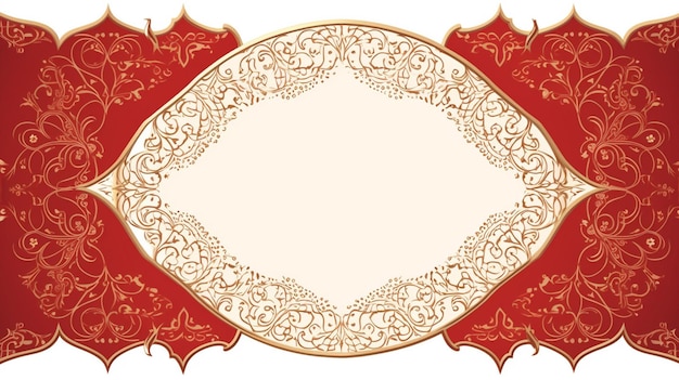 Photo ornate frame with indian or arabesque motif