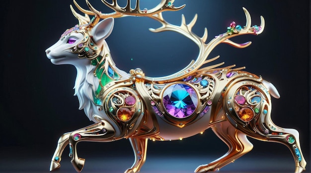 Ornate Gemstone Deer