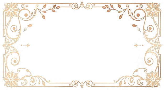 Ornate Gold Frame with Swirls and Flowers