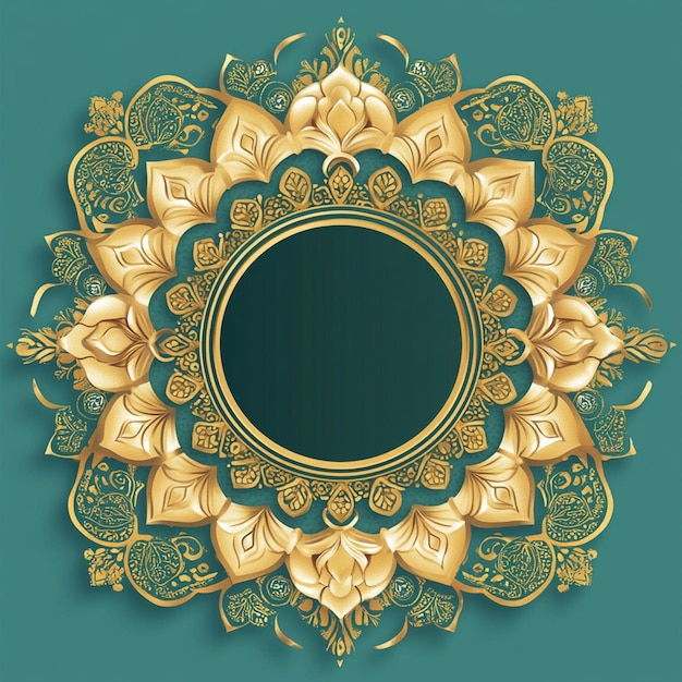 Ornate Islamic Frame with Floral Motifs