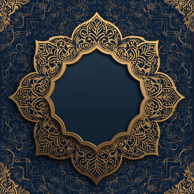 Ornate Islamic Frame with Floral Motifs