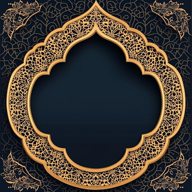 Ornate Islamic Frame with Floral Motifs