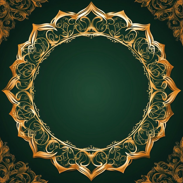 Ornate Islamic Frame with Floral Motifs