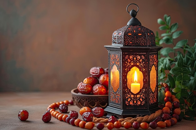 Ornate Lantern And Dates Still Life