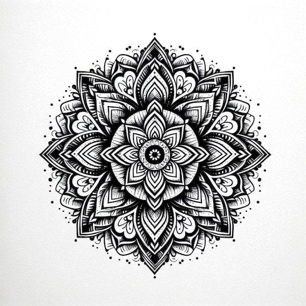 Photo ornate mandala design featuring vibrant colors and detailed patterns