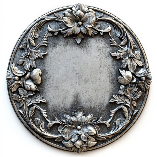 Ornate Silver Floral Frame