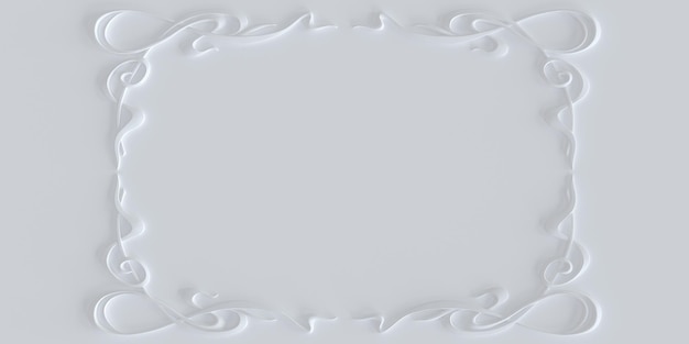 Ornate white frame