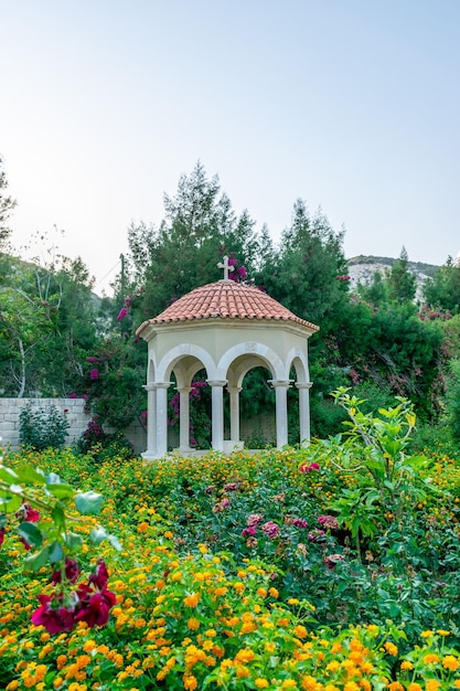 Orthodox church in a picturesque green park