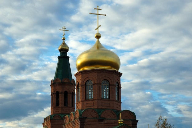 Orthodox temple in village