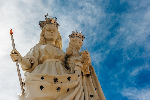 Oruru bolivia december 2019 Monumento a la Virgen Candelaria Virgin Mary with baby