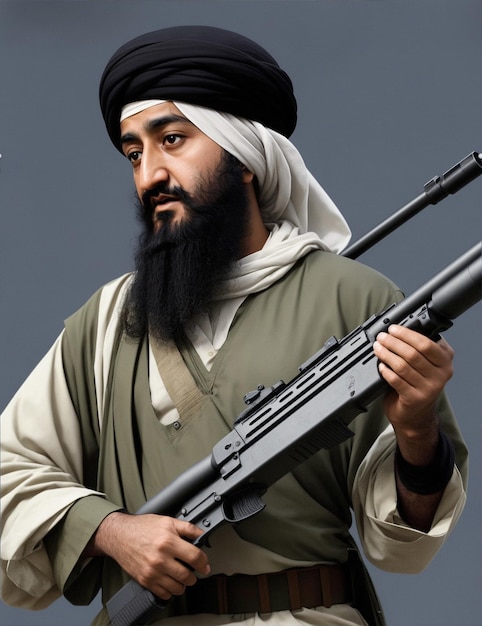 Osama Bin Laden with sniper