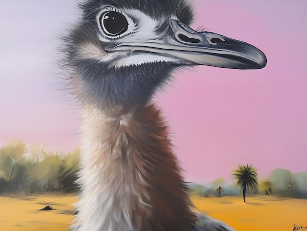 Ostrich Painting