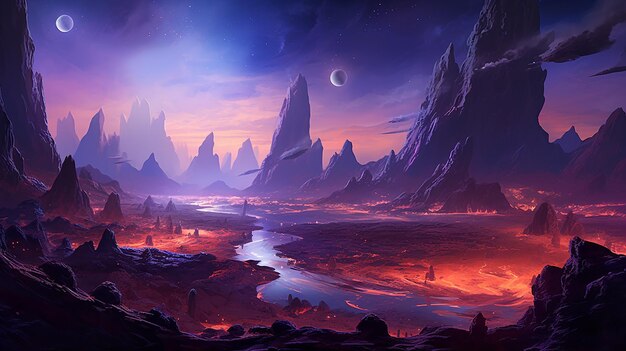 Otherworldly Landscape Vast Alien Desert