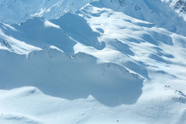 Otztal Alps winter landscape (Austria). Nature background.