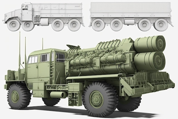 outdated Soviet BM 21 Grad multiple launch rocket system