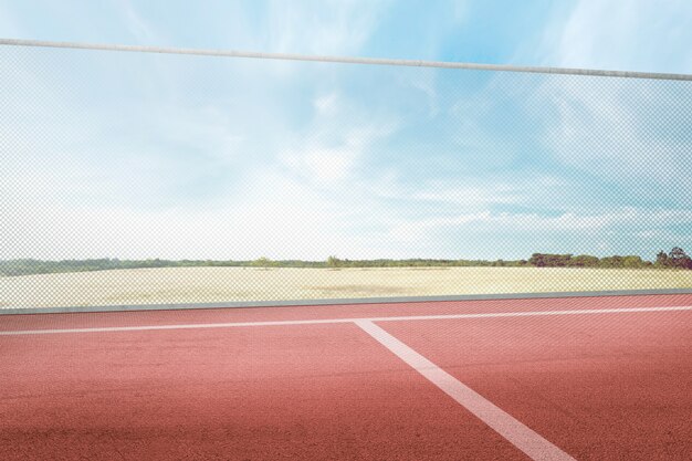 Outdoor basketball court