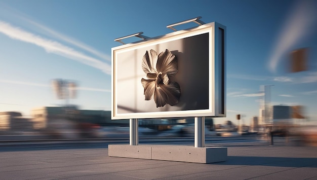 Photo outdoor billboard mockup