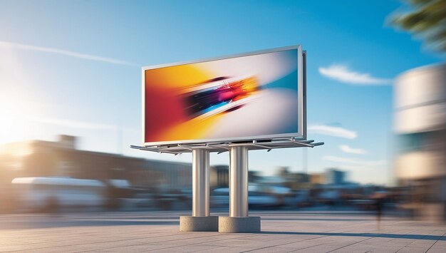 Photo outdoor billboard mockup