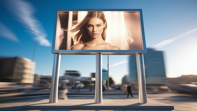 Photo outdoor billboard mockup