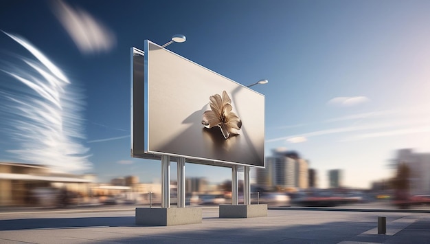 Photo outdoor billboard mockup