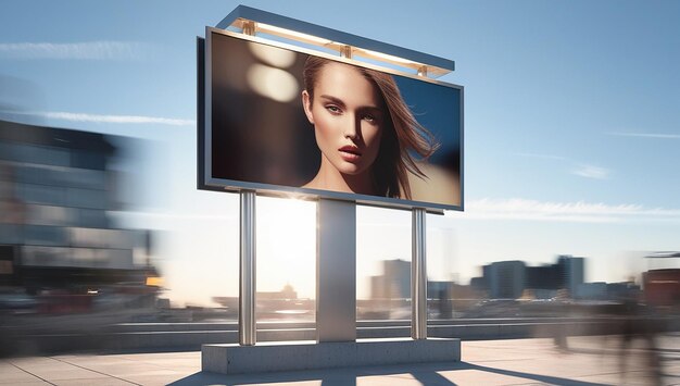 Photo outdoor billboard mockup