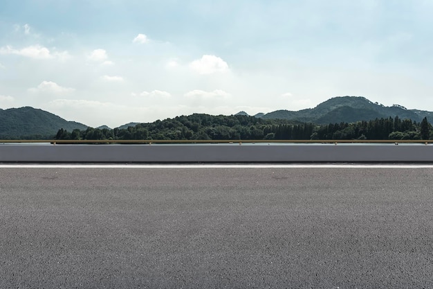 Outdoor forest highway skyline