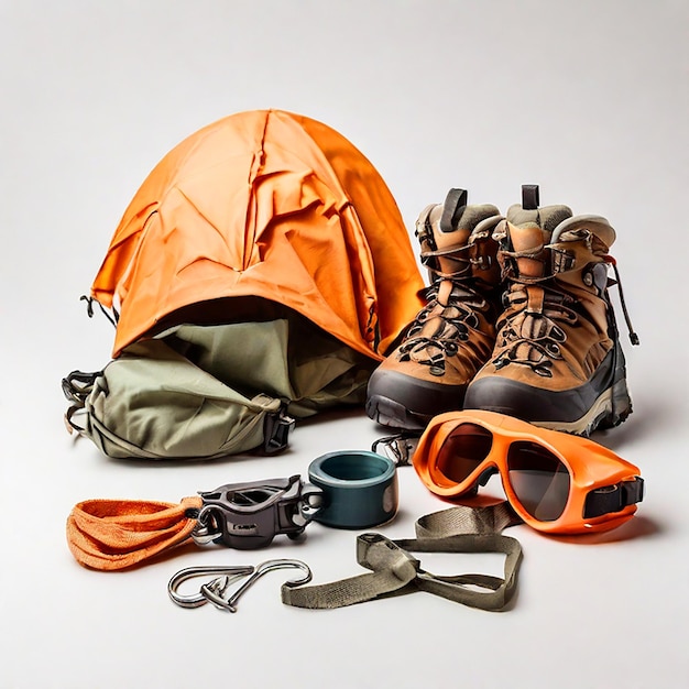 Photo outdoor gear isolated on a white background