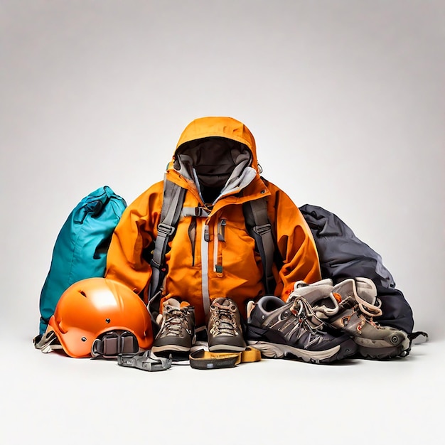 Photo outdoor gear isolated on a white background