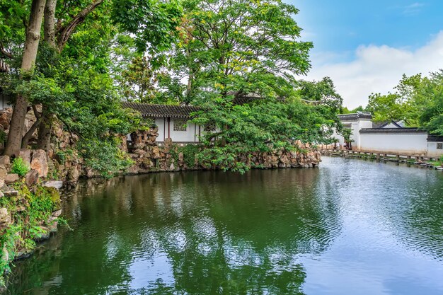 Outdoor Jiangnan classical garden natural scenery