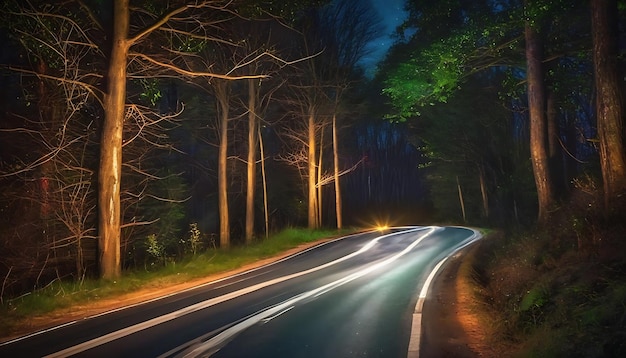 Outdoor nature landsacpe forest tree road highway path landscape art wallpaper