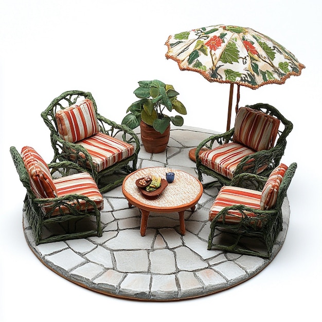 Photo outdoor patio furniture set