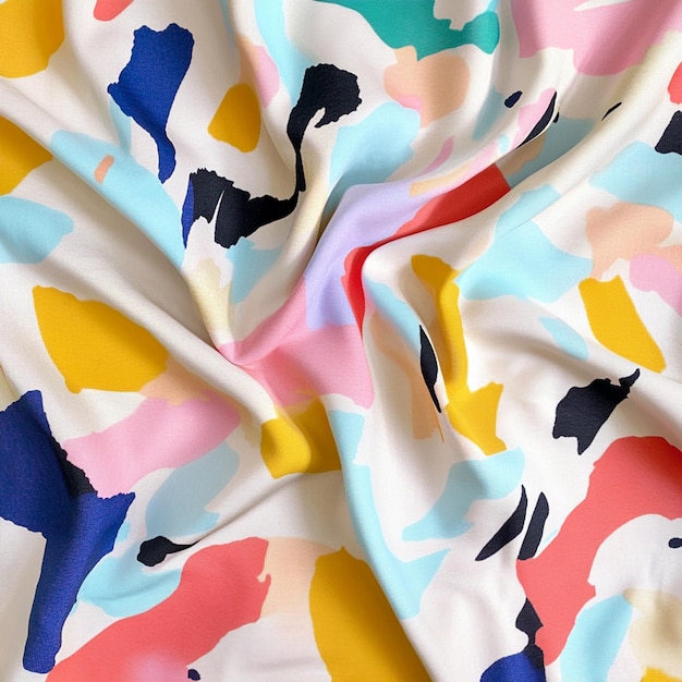 Outdoor printed fabric design with pastels and bold colors